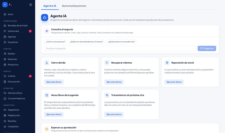 Kairox por dentro: agente ia (datos de ejemplo)
